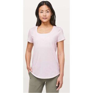 Lululemon Love Tee V Pink Glow Short Sleeve Athletic T-Shirt 6